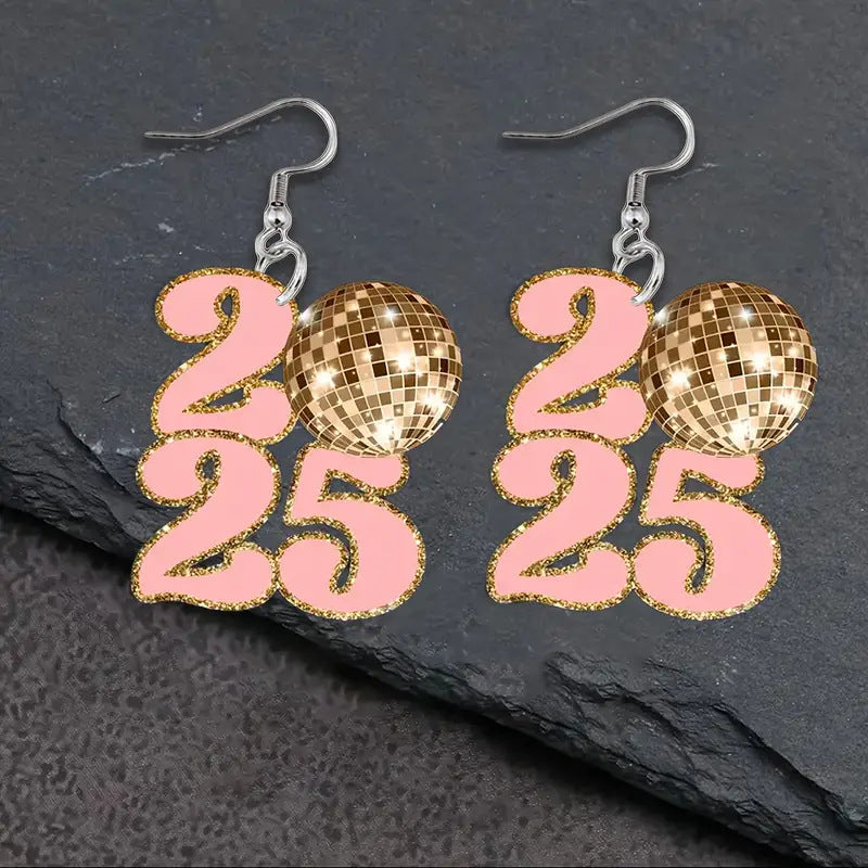 Wholesale New Year's Eve Digital Retro Fashion Temperament High-end All-match New Year Earrings